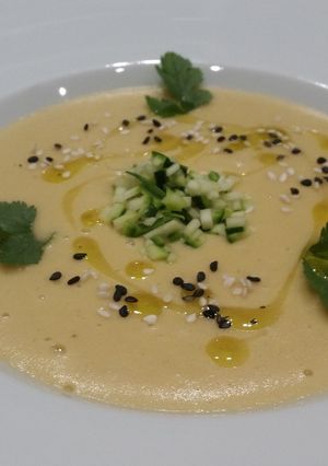Une photo de Velouté de lentilles corailles