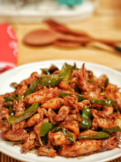 Foto resep Sambal Cumi Asin + Cabe Hijau