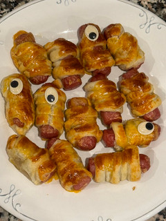 Foto de Múmias de salsicha na air fryer