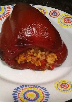 Foto principal de Pimientos rojos rellenos de arroz