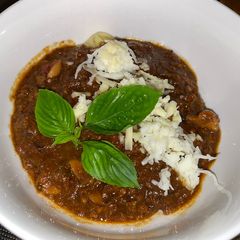 A picture of None Italian spaghetti Bolognese (made with love).
