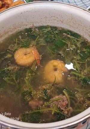 Hình của món Rau má nấu tôm.