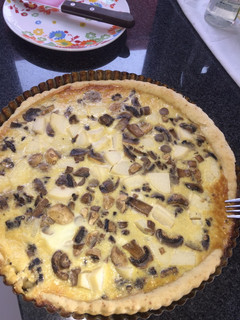 Una foto de Quiche de champiñones