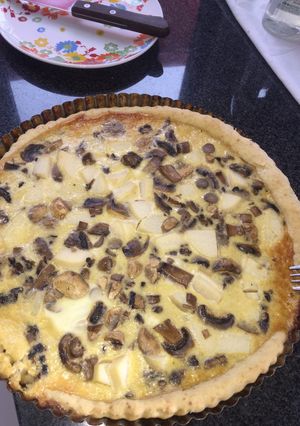 Una foto de Quiche de champiñones
