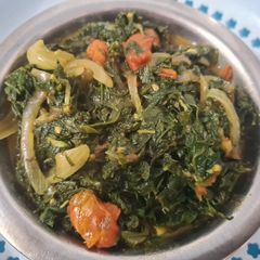 A picture of Suva Palak nu shak (Spinach & dill vegetable).