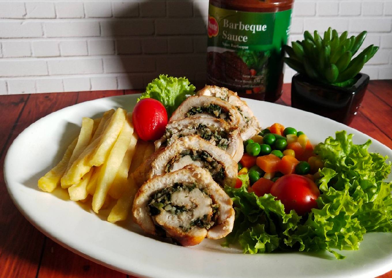 Ayam Gulung Isi Bayam