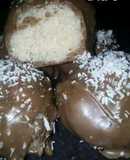 Bombones de chocolate y coco