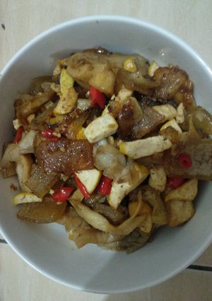 Foto resep Oseng Kikil, Jamur, Tahu