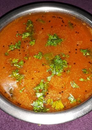 A picture of # टोमॅटो रस्सम.