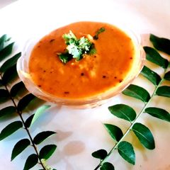 A picture of Red chutney for dosa.