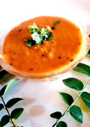 A picture of Red chutney for dosa.