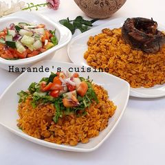 Palm oil jollof rice A picture of Palm oil jollof rice.