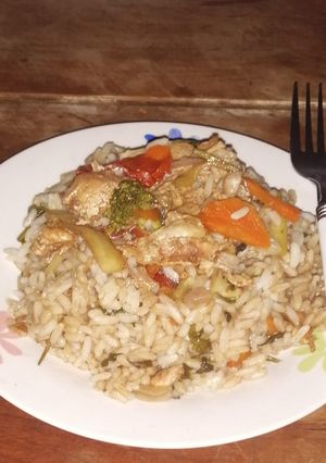 Una foto de Arroz primavera....🇸🇻