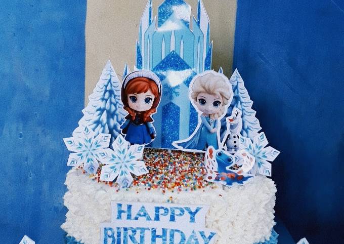 Resep Cake kukus ulang tahun frozen yang Sempurna