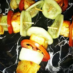 Paneer, potato salad stick A picture of Paneer, potato salad stick.