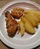 Sandokán korianderes sült csirkéje vele sült burgonyával