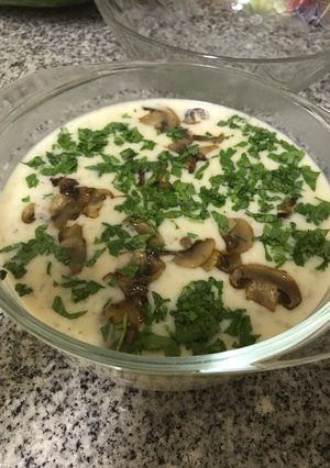 صورة لوصفة شوربه الفطر