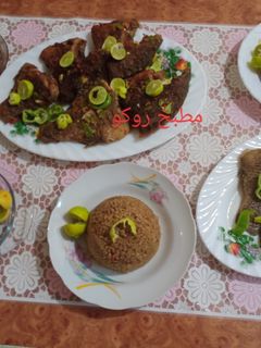 صورة لوصفة رز وسمك صيادية