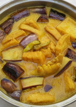 Foto resep Lodeh terong tahu ceker