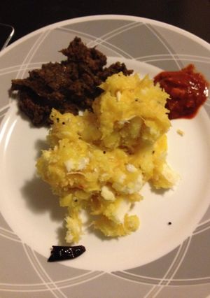A picture of Kappa with beef roast.