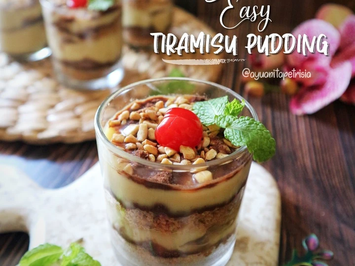 Langkah Gampang Membuat Resep Tiramisu pudding easy yang Lezat Sekali Anti Ribet, Uenak Banget