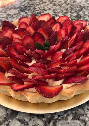 Una foto de Tarta de frutillas 🍓