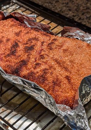 A picture of Chinese crispy pork belly.