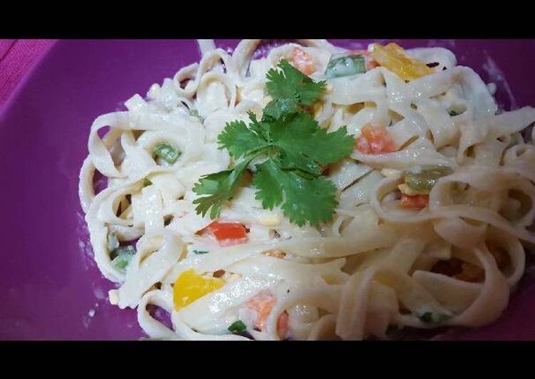 Steps to Prepare Super Quick Homemade Fettuccine Alfredo