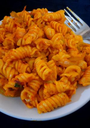 A picture of Tandoori mayonnaise pasta.