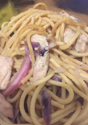 Una foto de Cerdo y pasta con miel