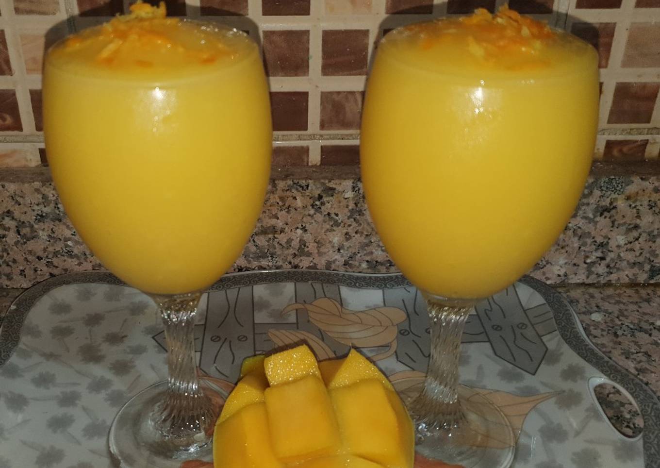 Orange mango slush