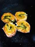 Bread pinwheels with cheese