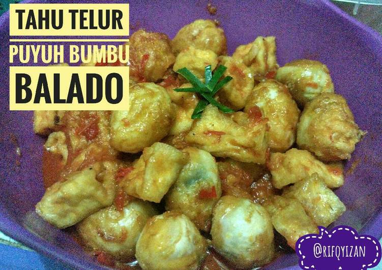 Tahu Telur Puyuh Bumbu Balado