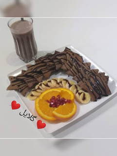 عکسی از دستور پنکیک شکلاتی 😋