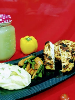 A picture of Mashed potato with Dilbar Panner.