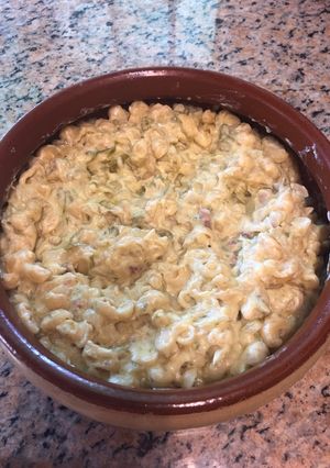 Foto principal de Pasta a la Carbonara con Espárragos (Mambo/Thermomix)