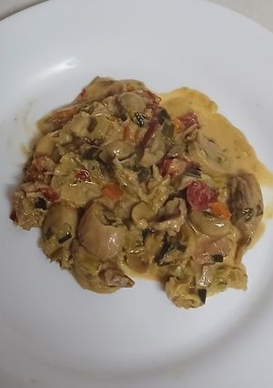 Una foto de Pollo al champignon