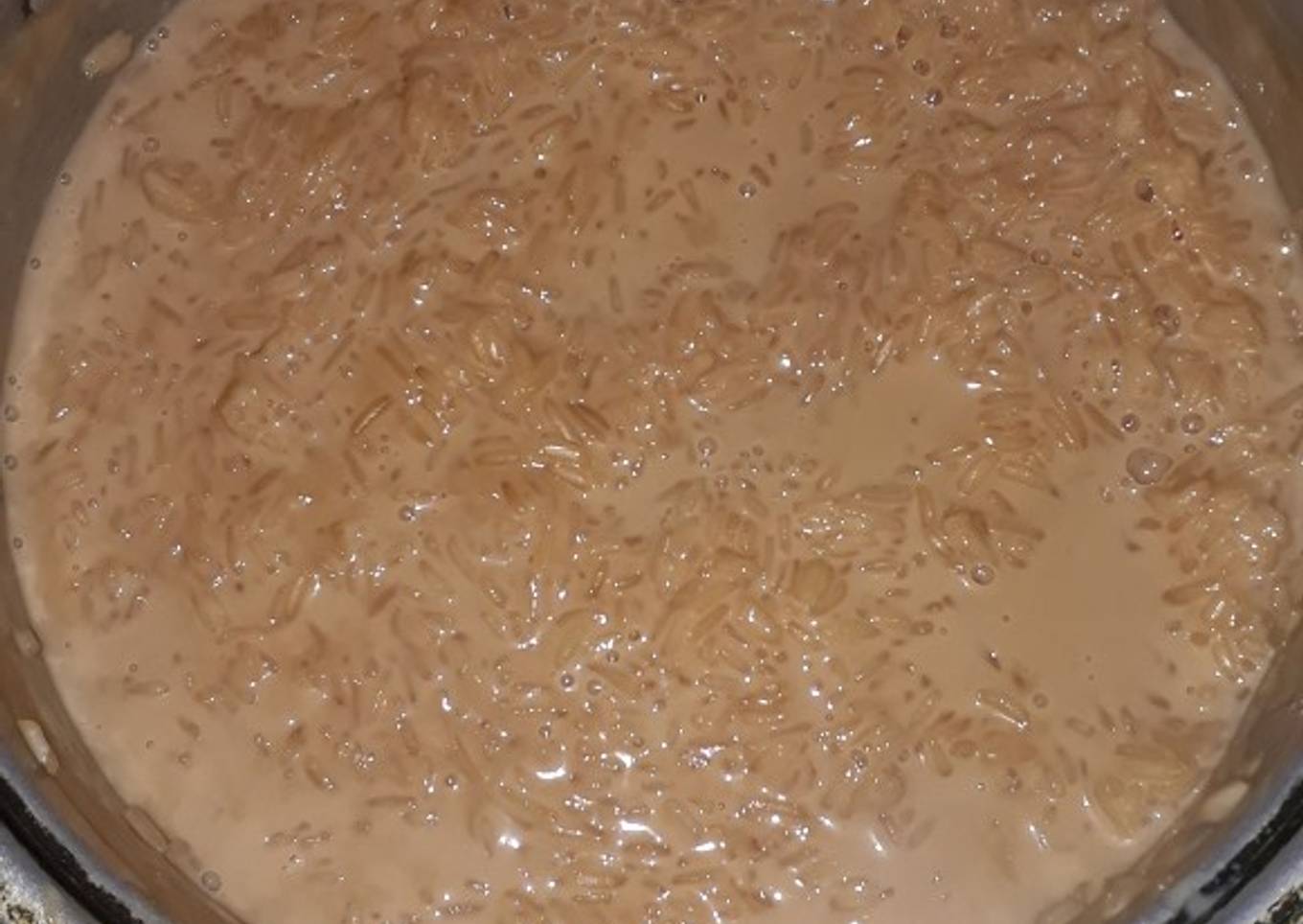 Arroz con leche y caramelo