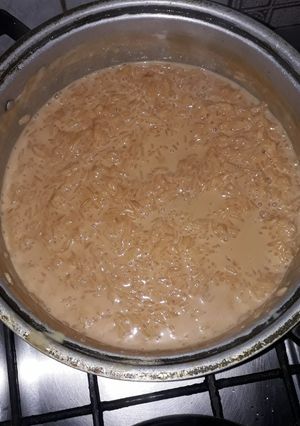 Una foto de Arroz con leche y caramelo