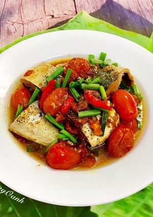 Hình của món Cá Thu Nhật Kho Cà Chua Bi.