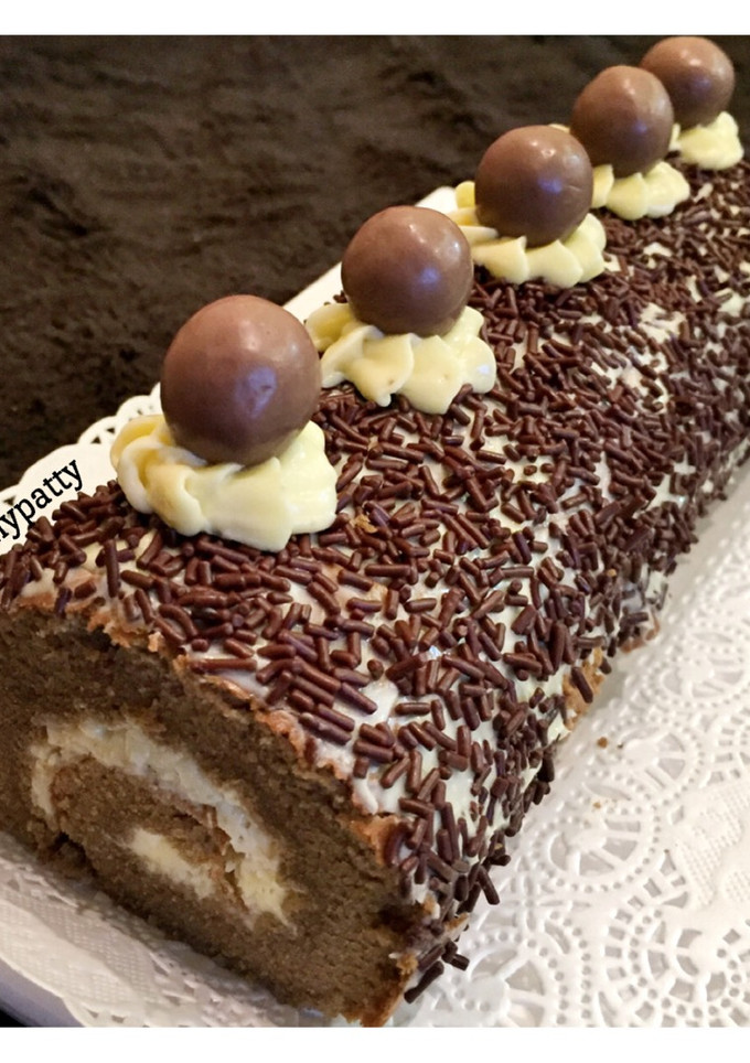 Foto resep Bolu gulung Moka super lembut / super moist mocha roll cake
