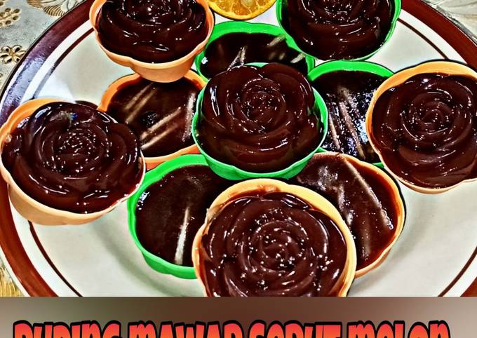 Puding coklat serut melon