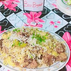 A picture of Beef biryani.