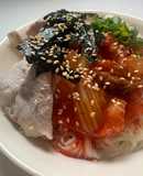 韓式泡菜豬肉冷麵