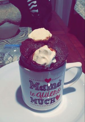 Una foto de Brownie de chocolate solo en dos minutos de microondas!