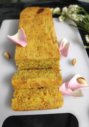 A picture of Rose pistachio cake.
