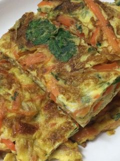 香菜紅蘿蔔煎蛋 的食譜成品照片