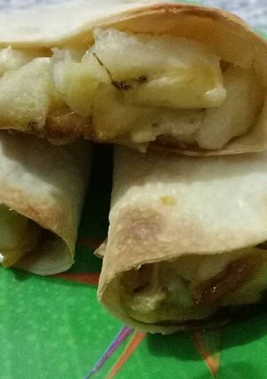 Foto resep Tortila isi pisang kepok