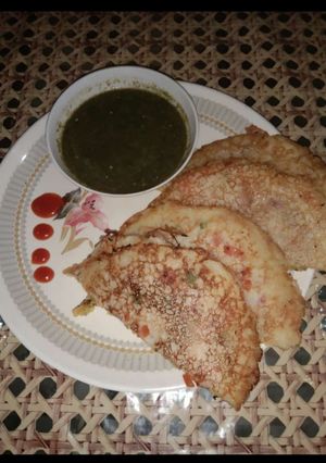A picture of Sooji chilla.