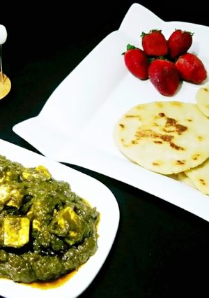पालक पनीर और सामक का डोडा(palak paneer aur samak ka doda recipe in hindi) रेसिपी मुख्य फोटो